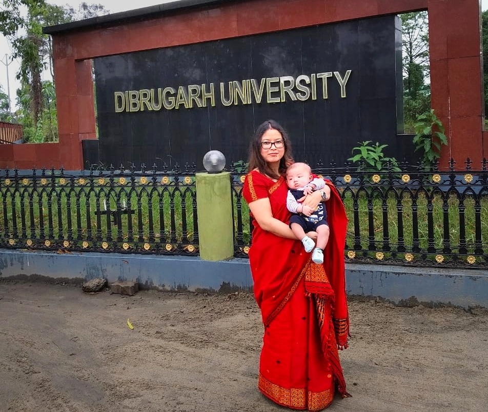 inside Dibrugarh university with my child